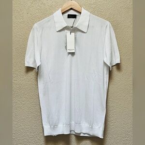 Roberto Collina Made In Italy Cotton Regular Polo White Color Men's -Size M